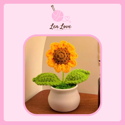 Top 5 Chậu Cây Hoa Len Handmade – Decor Bàn Học, Phòng Ngủ Siêu Xinh, Dễ Thương 2 Chậu cây hoa len handmade phù hợp trang trí, làm quà tặng ý nghĩa cho bạn bè hoặc người thân