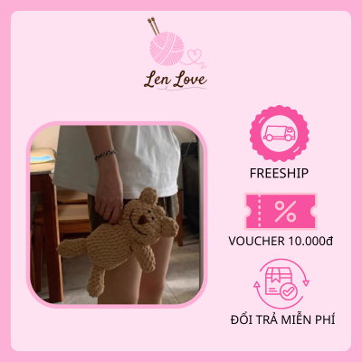 Len thú bông handmade LenLove gấu bông móc len dễ thương 2 Len thú bông handmade LenLove gấu bông móc len dễ thương - Ảnh 2