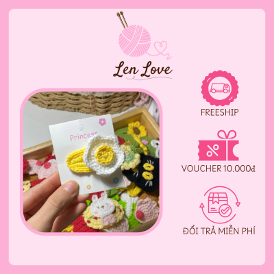 Kẹp tóc handmade bằng len dễ thương đa dạng mẫu phù hợp làm quà tặng phong cách Hàn Quốc 3 Kẹp tóc handmade bằng len dễ thương đa dạng mẫu phù hợp làm quà tặng phong cách Hàn Quốc - Ảnh 3