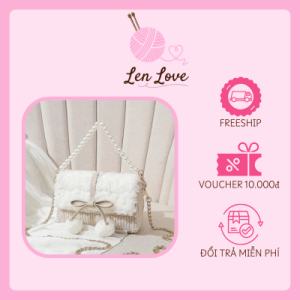 Túi Len Handmade Đeo Chéo Pom Pom Dễ Thương – Túi Len Thời Trang Nữ | Len Love 7 ANH KHUNG DANH MUC SAN PHAM KIEU ANH 4 1
