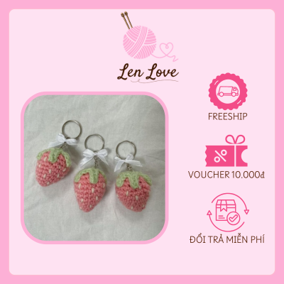 Móc Khóa Len Handmade Hình Trái Cây MKTC-06 1 Móc Khóa Len Handmade Hình Trái Cây MKTC-06