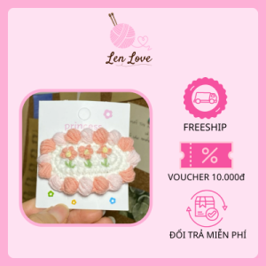 Kẹp tóc handmade bằng len thủ công phong cách Hàn quốc đáng yêu 7 FREESHIP 2