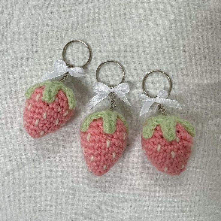 Móc Khóa Len Handmade Hình Trái Cây MKTC-06 2 Móc Khóa Len Handmade Hình Trái Cây MKTC-06 - Ảnh 2