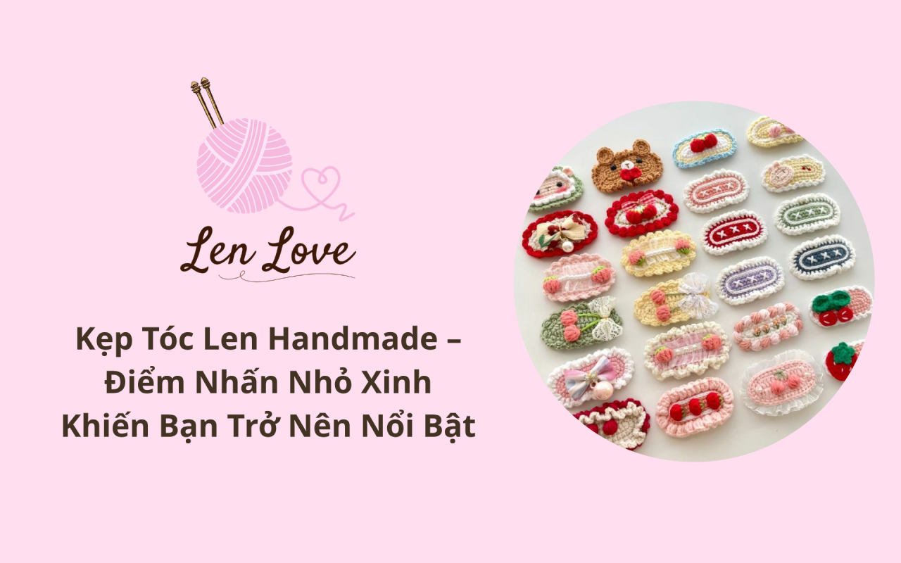 5. Kẹp Tóc Len Handmade – Điểm Nhấn Nhỏ Xinh Khiến Bạn Trở Nên Nổi Bật 1 kep toc len blog